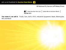 Tablet Screenshot of norontarioauctions.com